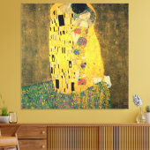 Kiss - Gustav Klimt Print Leinwanddruck (Insitu (Wohnzimmer))