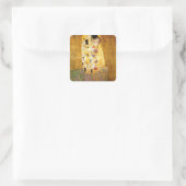 Kiss Gustav Klimt Quadratischer Aufkleber (Tasche)