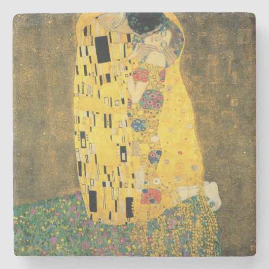 Kiss - Gustav Klimt Steinuntersetzer (Vorderseite)