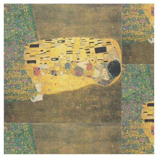 Kiss - Gustav Klimt Stoff (Nahaufnahme)