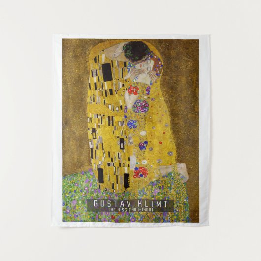Kiss - Gustav Klimt Wandteppich (Vorderseite)