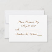 Kiss Gustav Klimt Wedding | RSVP Karte (Rückseite)