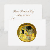 Kiss Gustav Klimt Wedding | RSVP Karte (Vorne/Hinten)