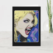 "Kiss Hard" Gemälde auf einem Dankeskarte (Vorderseite)