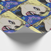 "Kiss Hard" Gemälde auf einem Geschenkpapier (Ecke)