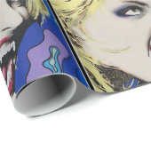 "Kiss Hard" Gemälde auf einem Geschenkpapier (Rolleneckpunkt)