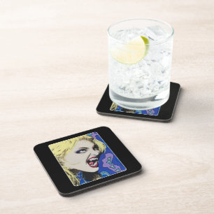 "Kiss Hard" Gemälde auf einem Getränkeuntersetzer