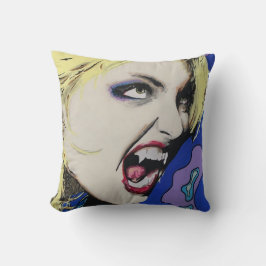 "Kiss Hard" Gemälde auf einem Kissen