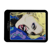 "Kiss Hard" Gemälde auf einem Magnet (Horizontal)