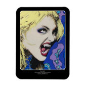 "Kiss Hard" Gemälde auf einem Magnet (Vertikal)