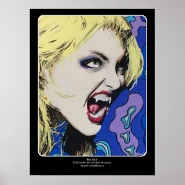 "Kiss Hard" Gemälde auf einem Poster