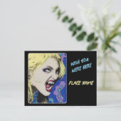 "Kiss Hard" Gemälde auf einem Postkarte (Stehend Vorderseite)