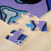 "Kiss Hard" Gemälde auf einem Puzzle (Seite)