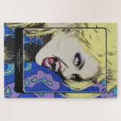 "Kiss Hard" Gemälde auf einem Puzzle (Horizontal)