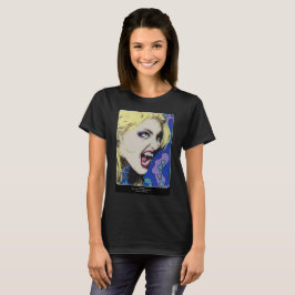 "Kiss Hard" Gemälde auf einem T-Shirt