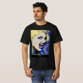 "Kiss Hard" Gemälde auf einem T-Shirt