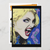 ‘Kiss Hard’ Painting on a Small-Scale Print  Einladung (Vorne/Hinten)