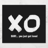 Kiss Hug Black and White Beer Label Bierflaschenetikett (Einzelnes Label)