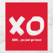 Kiss Hug Rot-Weiß-Weinetikett Weinetikett (Einzelnes Label)