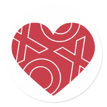 Kiss Hugs Heart Sticker