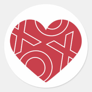 Kiss Hugs Heart Sticker