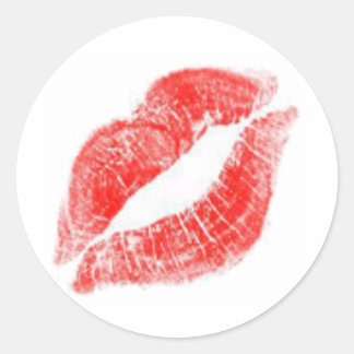 Kiss it Goodbye - Lippen Runder Aufkleber