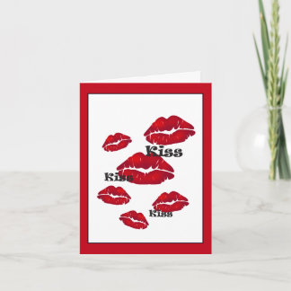 Kiss Kiss Grußkarte Feiertagskarte