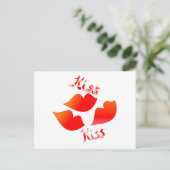 Kiss Kiss Postkarte (Stehend Vorderseite)