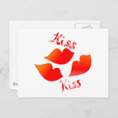 Kiss Kiss Postkarte (Vorne/Hinten)