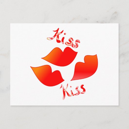 Kiss Kiss Postkarte (Vorderseite)