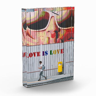 Kiss-Liebe ist Liebe schwul/lesbisch Fotoblock