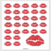 Kiss Liebe Kisses Custom Cut-out Aufkleber (Blatt)