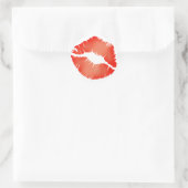 'KISS' LIP-DRUCK RUNDER AUFKLEBER (Tasche)