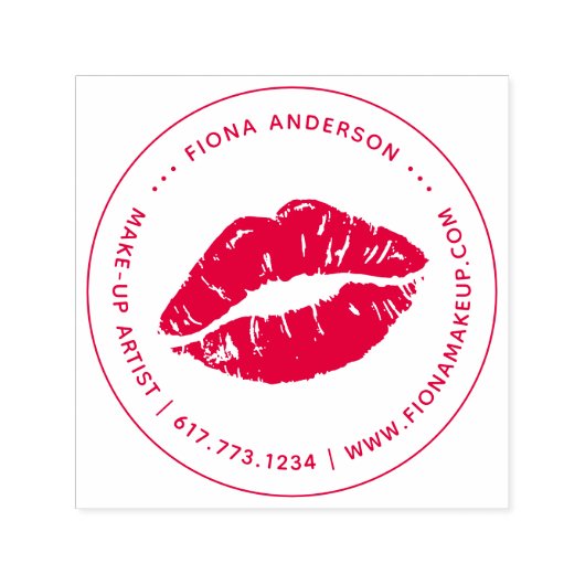 Kiss Lip Make-up Artist Permastempel (Design)