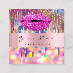 KISS LIPMakeup Künstler Unicorn Holograph Tropfen Quadratische Visitenkarte