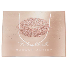Kiss Lips Blush Makeup Glitzer Rose Gold Confetti Große Geschenktüte