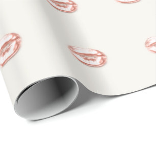 Kiss Lips Bridal 16. Girl Rose Pink Elfenbeincreme Geschenkpapier