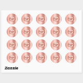 Kiss Lips Coral Peach Makeup Artist Beauty Metal Runder Aufkleber (Blatt)