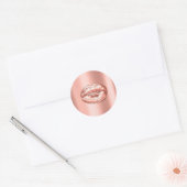 Kiss Lips Coral Peach Makeup Artist Beauty Metal Runder Aufkleber (Umschlag)