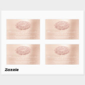 Kiss Lips Glitzer Makeup Gold Confett Microblading Rechteckiger Aufkleber (Blatt)