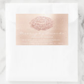 Kiss Lips Glitzer Makeup Gold Confett Microblading Rechteckiger Aufkleber (Tasche)