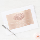 Kiss Lips Glitzer Makeup Gold Confett Microblading Rechteckiger Aufkleber (Umschlag)