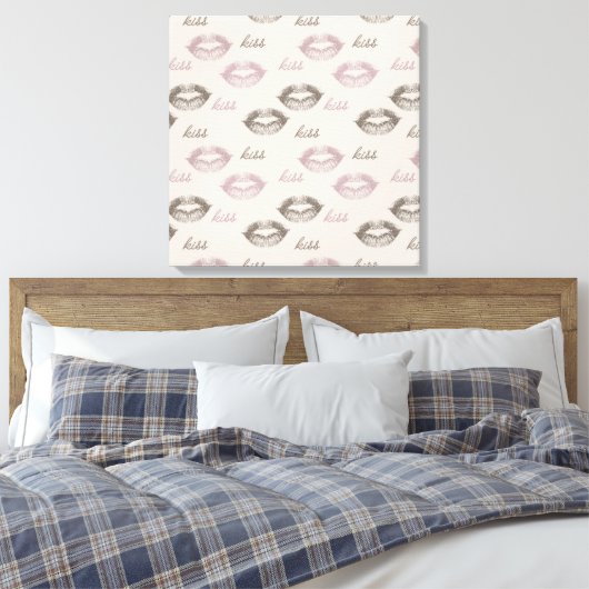 Kiss Lips Leinwanddruck (Insitu (Schlafzimmer))