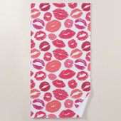 Kiss Lips Liebe Strandtuch (Vorderseite)