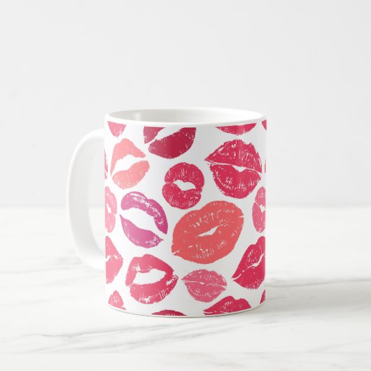 Kiss Lips Liebe Tasse (Vorderseite Links)