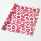 Kiss Lips Liebe Wrapping Paper Geschenkpapier (Ungerollt)