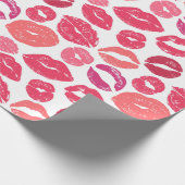 Kiss Lips Liebe Wrapping Paper Geschenkpapier (Ecke)