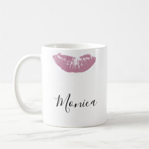 Kiss Lips Lipstick personalisierte Mug Kaffeetasse
