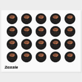 Kiss Lips Makeuty Beauty Black Copper Rose Gold Runder Aufkleber (Blatt)