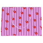 Kiss Lips Muster Große Geschenktüte (Vorderseite)